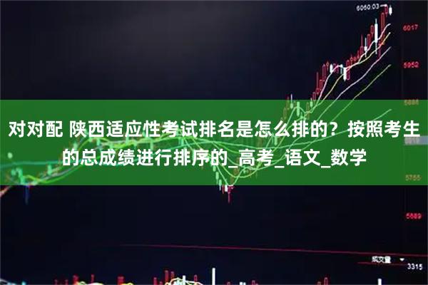 对对配 陕西适应性考试排名是怎么排的？按照考生的总成绩进行排序的_高考_语文_数学
