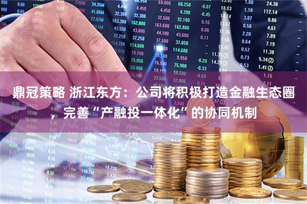 鼎冠策略 浙江东方：公司将积极打造金融生态圈，完善“产融投一体化”的协同机制